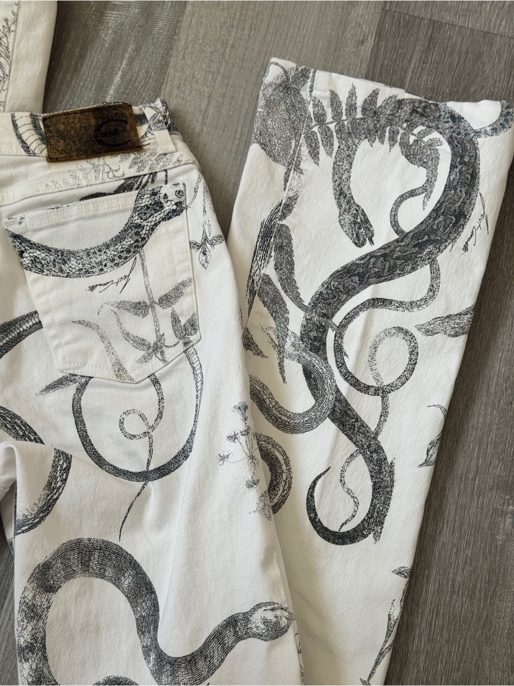 Roberto Cavalli vintage snake print jeans - Picture 2 of 8